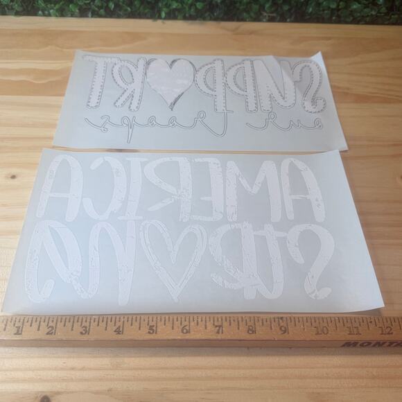 Bundle Of Heat Transfers Support Our Troops & America Strong New Gift Craft USA - Picture 7 of 9